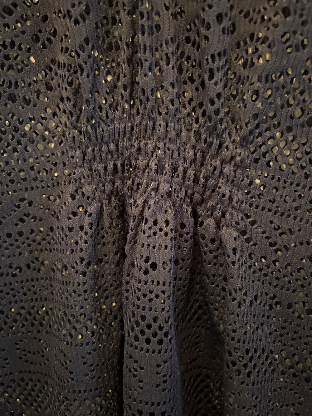 Navy Crochet Fringe Swim Cover-Up Tunic One Size - Picture 2 of 4